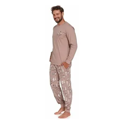 DN Nightwear Pánské pyžamo Damian hnědé 62868513