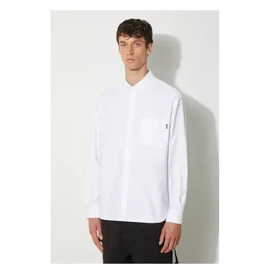 Bavlněná košile Awake NY Embroidered Oxford Shirt bílá barva, relaxed, 94156599