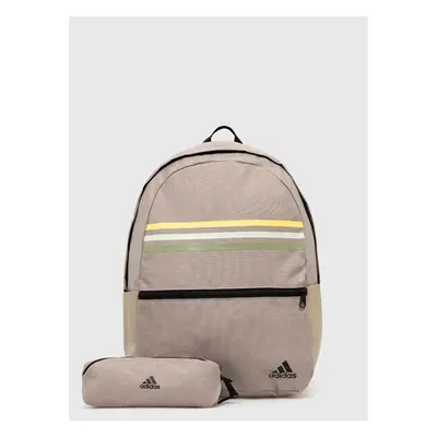 Batoh adidas Essentials béžová barva, velký, vzorovaný, IZ1896 95221992