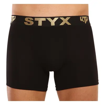 Pánské boxerky Styx / KTV long sportovní guma černé - černá guma 65240010