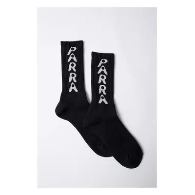 Ponožky by Parra Hole Logo Crew Socks pánské, černá barva, 51176 90598642