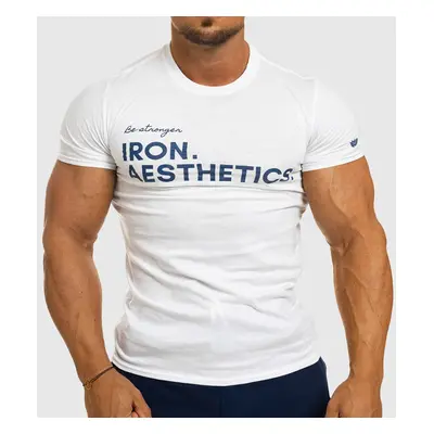 Pánské fitness tričko Iron Aesthetics Be Stronger, bílé 60712701