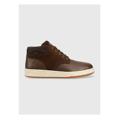 Boty Polo Ralph Lauren Sneaker Boot pánské, hnědá barva 72826318