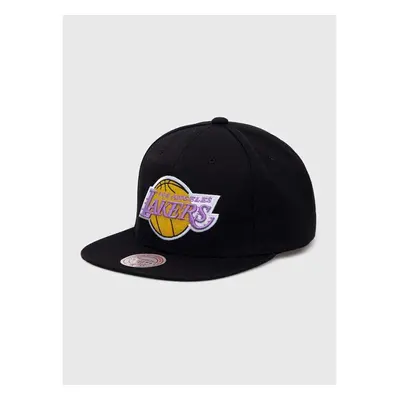 Kšiltovka Mitchell&Ness Los Angeles Lakers černá barva, s aplikací 83071506