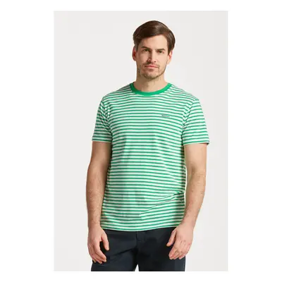 TRIČKO GANT STRIPED T-SHIRT MID GREEN 78948507