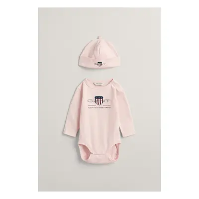 DĚTSKÝ SET GANT ARCHIVE SHIELD BODY AND BEANIE CRYSTAL PINK 84605721