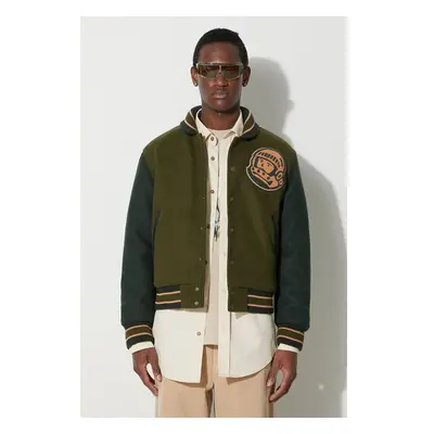 Bomber bunda Billionaire Boys Club Astro Varsity zelená barva, 88613238