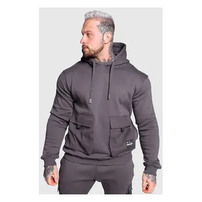 Mikina s kapucí Iron Aesthetics Cargo Hoodie, tmavě šedá 90633419