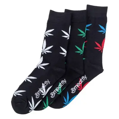 Meatfly ponožky Ganja Black socks - S19 Triple pack 92086974