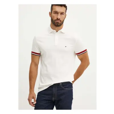 Bavlněné polo tričko Tommy Hilfiger béžová barva, MW0MW35588 95268741