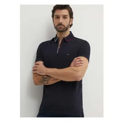 Bavlněné polo tričko Tommy Hilfiger tmavomodrá barva, MW0MW35594 93579771