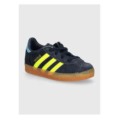 Dětské kožené sneakers boty adidas Originals GAZELLE CF EL tmavomodrá 94596561