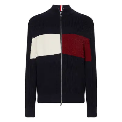 Tommy Hilfiger Sweater - CHEST COLORBLOCK STRIPED ZIP THR blue 95273185