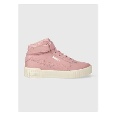 Dětské sneakers boty Puma Carina 2.0 Mid WTR Jr růžová barva 85277017