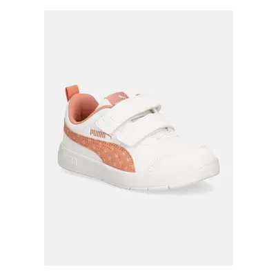 Dětské sneakers boty Puma Courtflex V3 Dotty oranžová barva, 398758 96177601