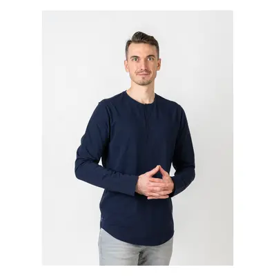 TallGuys Pánský prodloužený dlouhý rukáv | knoflíček | Navy 87534467