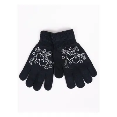 Yoclub Kidss Girls Five-Finger Gloves With Jets RED-0216G-AA50-008 74836882