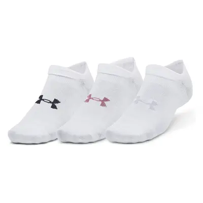 Ponožky Under Armour Essential No Show 3-Pack White 100 S 90703703