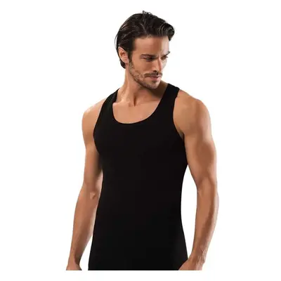 Dagi Black Combed Cotton Compact Athlete Mens Singlet. 80235399