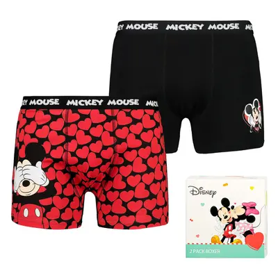 Licensed Pánské boxerky Mickey Love 2ks Dárkové balení - Frogies 66749755