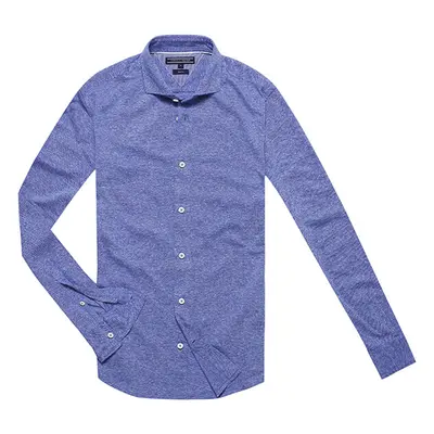 Tommy Hilfiger Shirt - SLUB OXFORD SHIRT POLO L/S SF blue 95271696