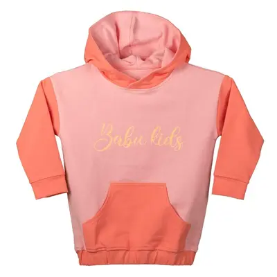 Babu Dívčí mikina Peach glitter 84606827