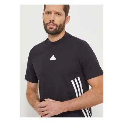 Bavlněné tričko adidas černá barva, s potiskem, IX5196 89271393