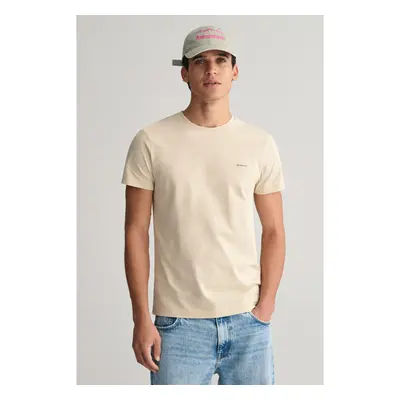 TRIČKO GANT CONTRAST LOGO SS T-SHIRT SILKY BEIGE 89451258