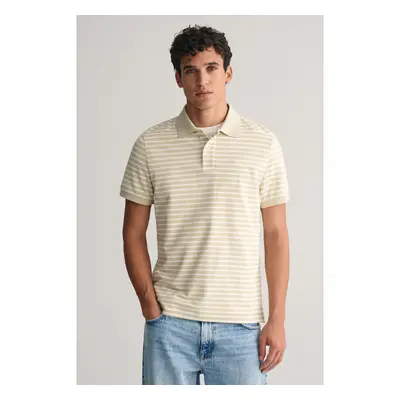 POLOKOŠILE GANT STRIPED SS PIQUE POLO SILKY BEIGE 90512487