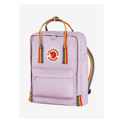 Batoh Fjallraven Kanken Rainbow fialová barva, malý, s aplikací, 84541603