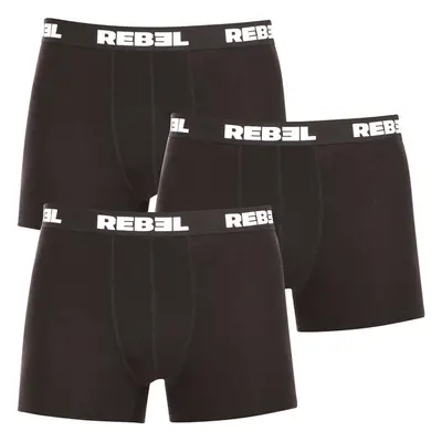 3PACK pánské boxerky Nedeto Rebel černé 86771611