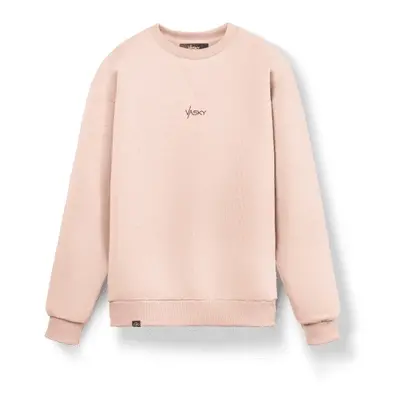 Vasky Urban Beige oversize bavlněná mikina bez kapuce béžová česká 77144226