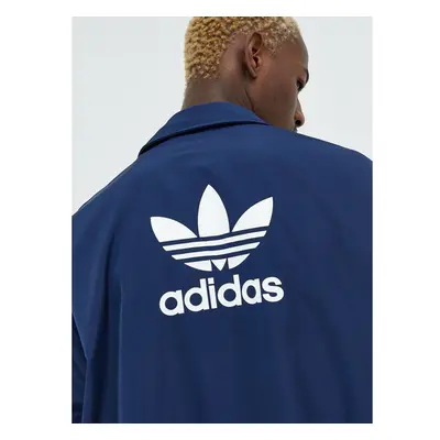 Bunda adidas Originals pánská, tmavomodrá barva, přechodná, oversize 72181837