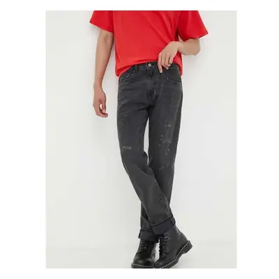 Džíny Levis 502 TAPER pánské, černá barva 83074169