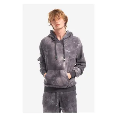 Bavlněná mikina CLOTTEE Script Tie Dye Hoodie pánská, šedá barva, s 84016091