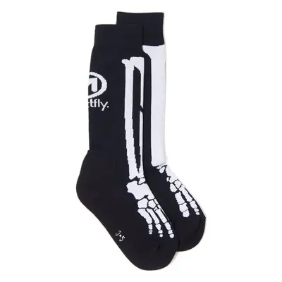 Meatfly ponožky Bones Long Socks – CO A – Black | Černá 87185688