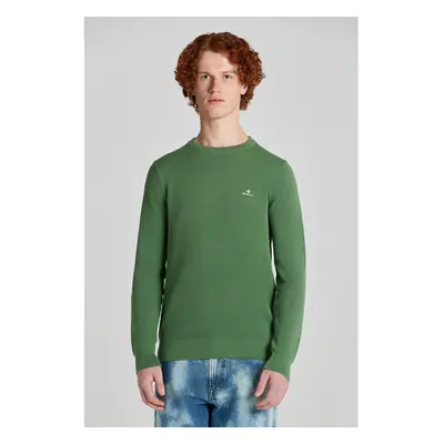 SVETR GANT COTTON PIQUE C-NECK LEAF GREEN 76936212