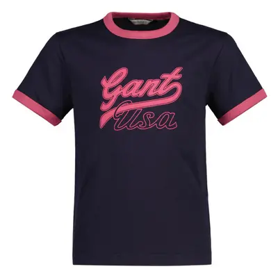 TRIČKO GANT CROPPED GANT USA SS T-SHIRT EVENING BLUE 82979903