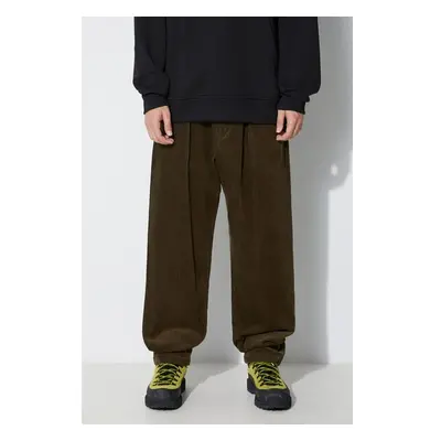 Manšestrové kalhoty Engineered Garments Carlyle Pant zelená barva, 87024621