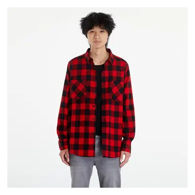 Košile Urban Classics Checked Flanell Shirt Black/ Red S 87309017