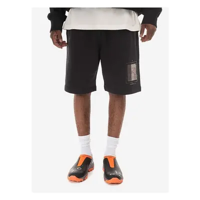 Bavlněné šortky A-COLD-WALL* Foil Grid Sweat Shorts ACWMB132 BLACK 89697822