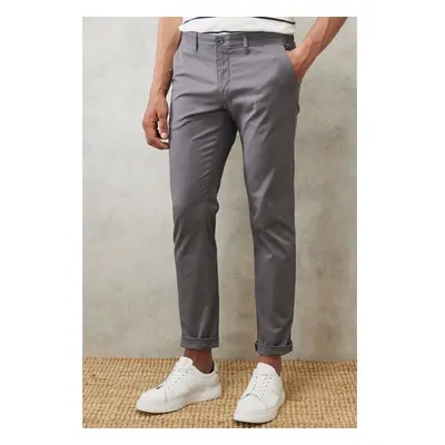 AC&Co / Altınyıldız Classics Pánské šedé slim fit chino kalhoty s 90426811