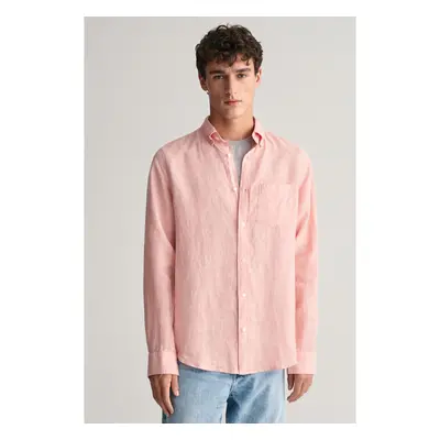 KOŠILE GANT REG LINEN SHIRT PEACHY PINK 91881740