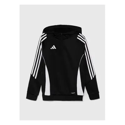 Dětská mikina adidas Performance TIRO24 TRHOODY černá barva, s kapucí, 92835573