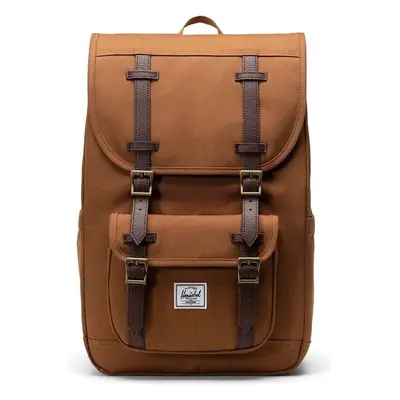 Batoh Herschel Little America Mid Backpack šedá barva, velký, hladký 95601514