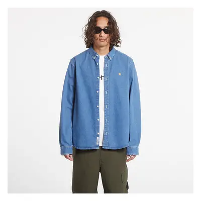 Košile Carhartt WIP L/S Weldon Shirt Blue Heavy Stone Wash XS 87684098