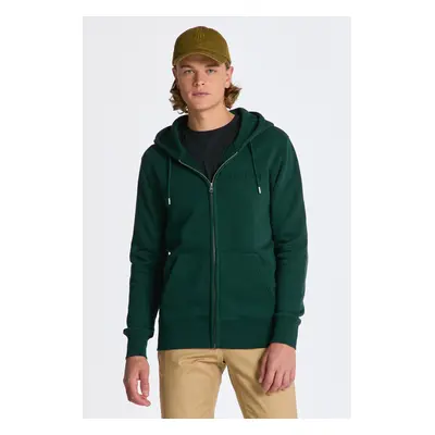 MIKINA GANT EMBOSSED FULL ZIP HOODIE TARTAN GREEN 85097928