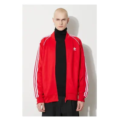 Mikina adidas Originals pánská, červená barva, s aplikací 87988701