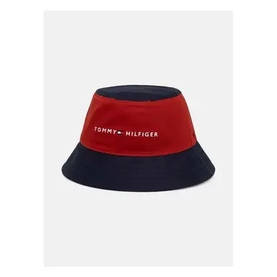 Dětský bavlněný klobouk Tommy Hilfiger červená barva, AU0AU01625 95675747