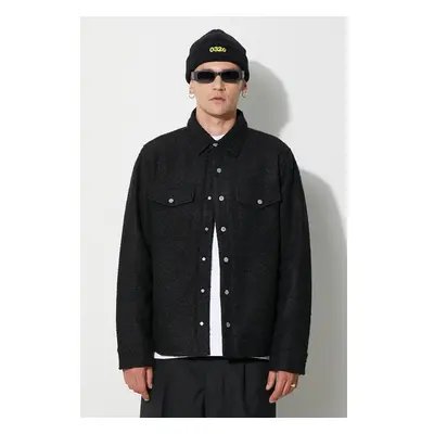 Bunda s příměsí vlny Billionaire Boys Club OUTDOORSMAN OVERSHIRT černá 85941441